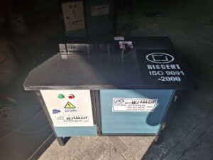 دستگاه خاموت زن میلگرد انتظاری با سیستم مکانیکی گیربکسی و خم دقیق ۹۰ و ۱۳۵ درجه